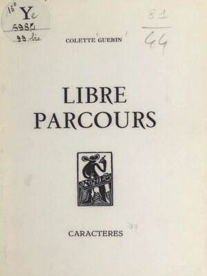 cover image of Libre parcours
